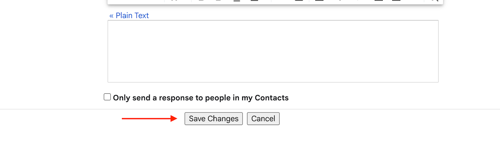 settings gmail save changes