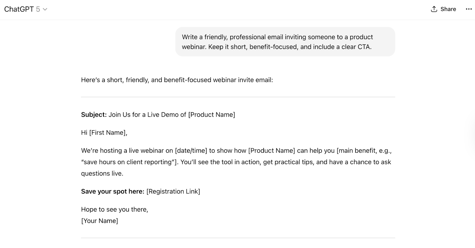chatgpt 5 writing emails