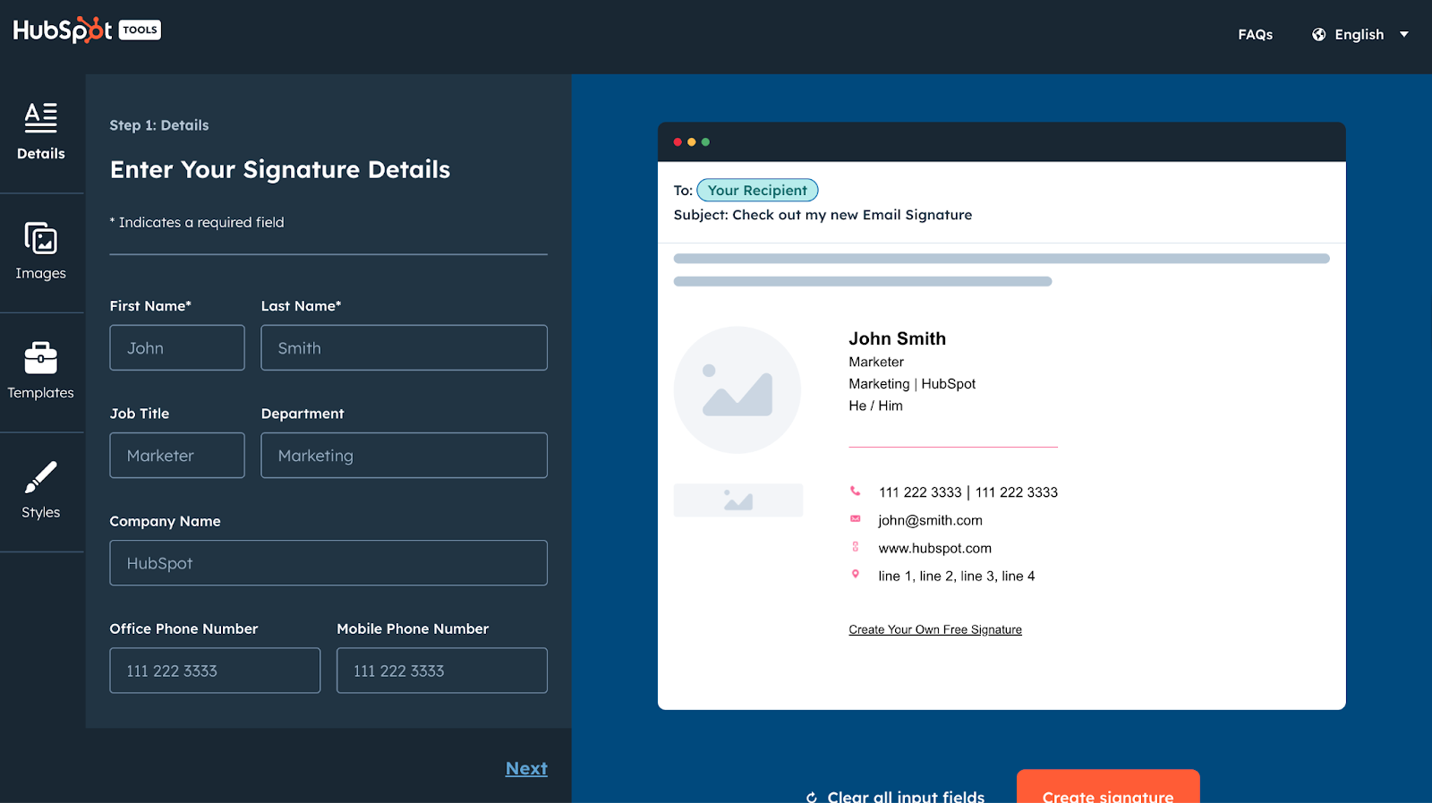 hubspot email signature 