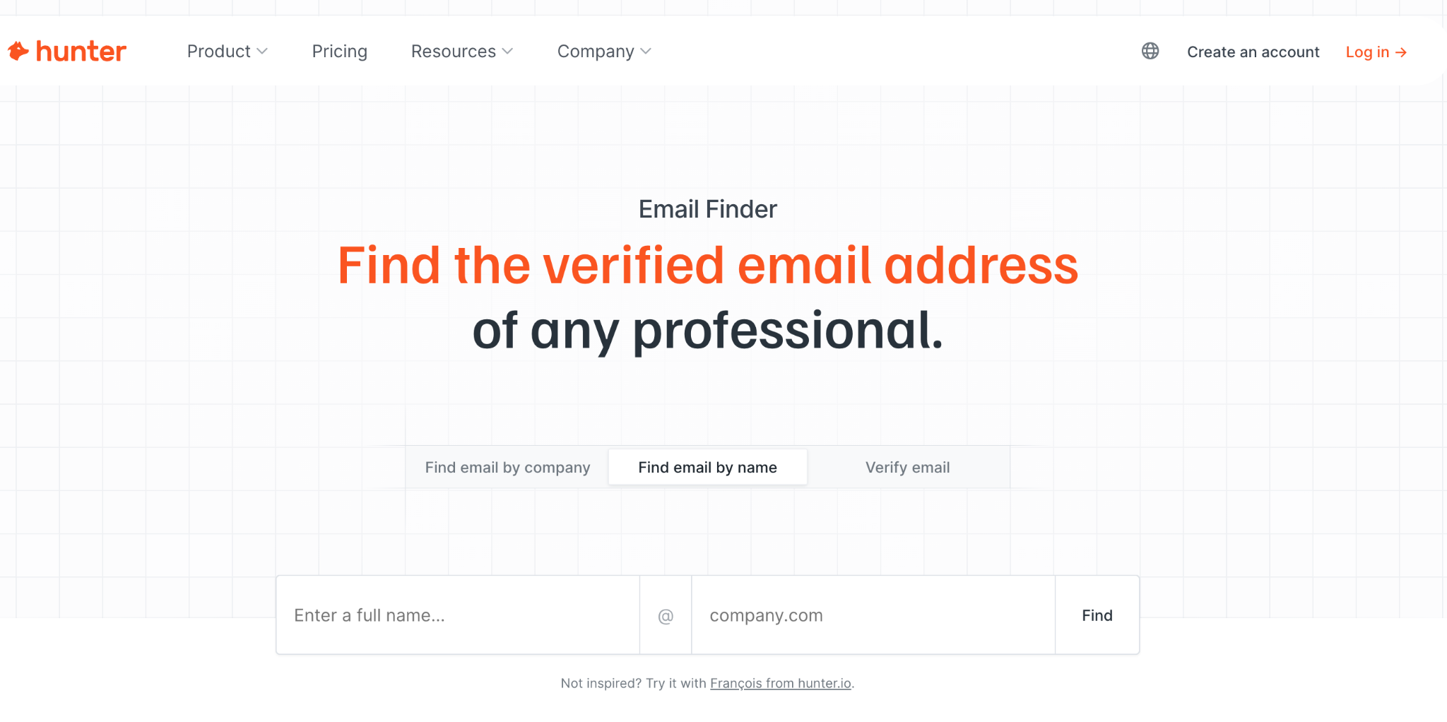 email finder by hunter for free