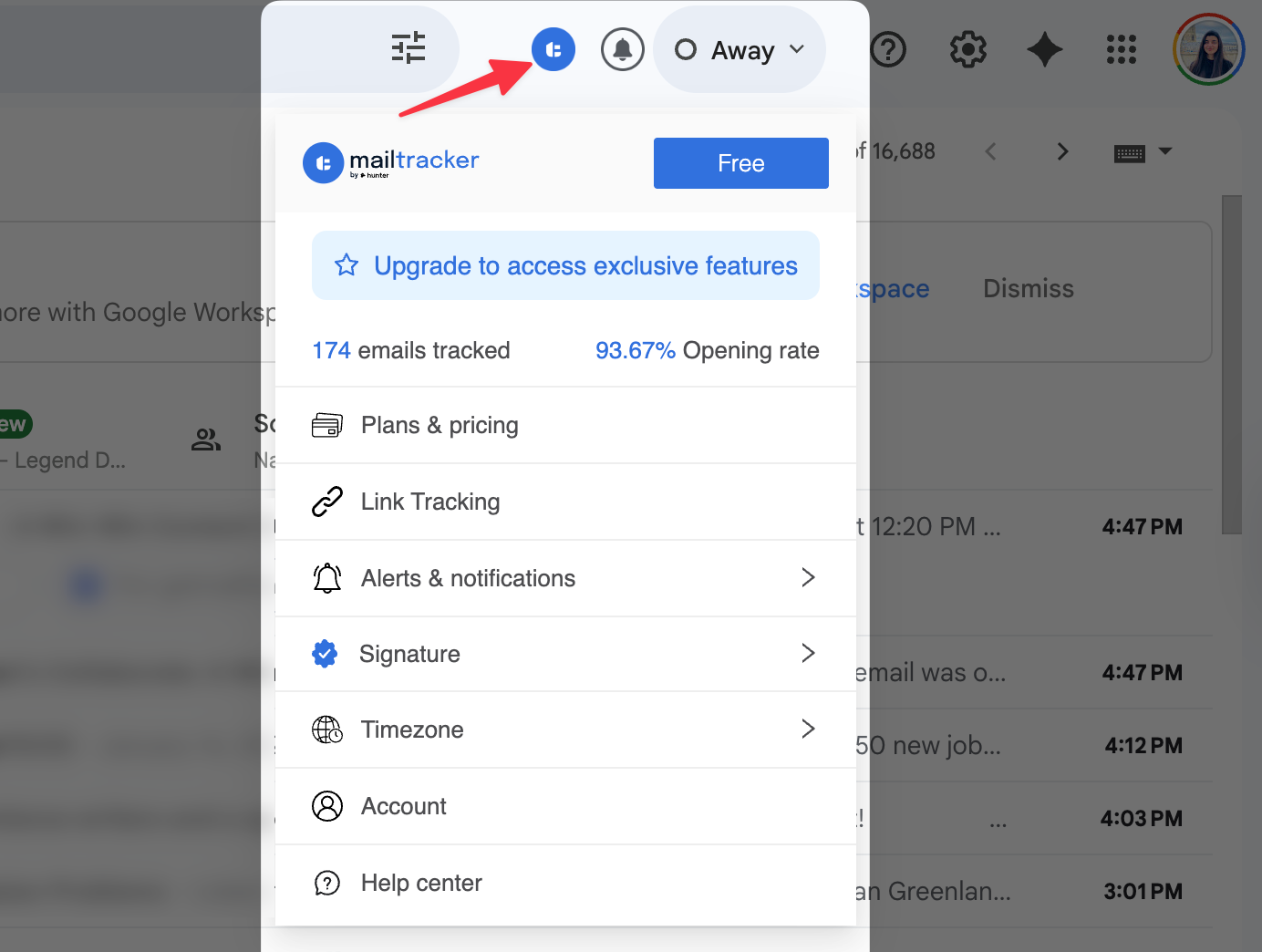 mailtracker gmail extension 