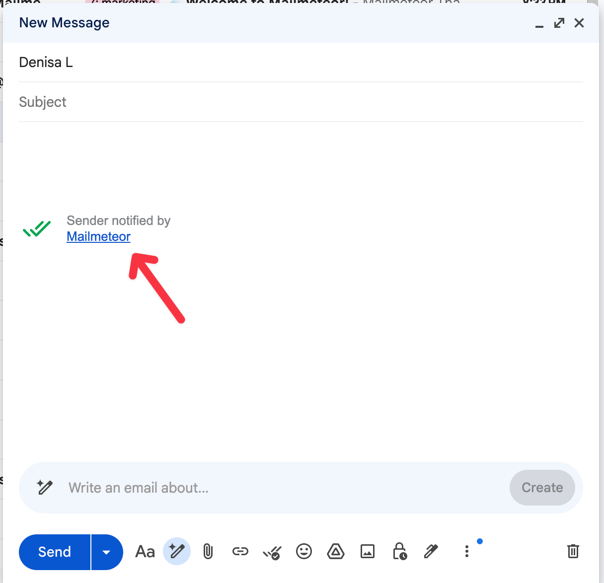 mailmeteor sender notified signature