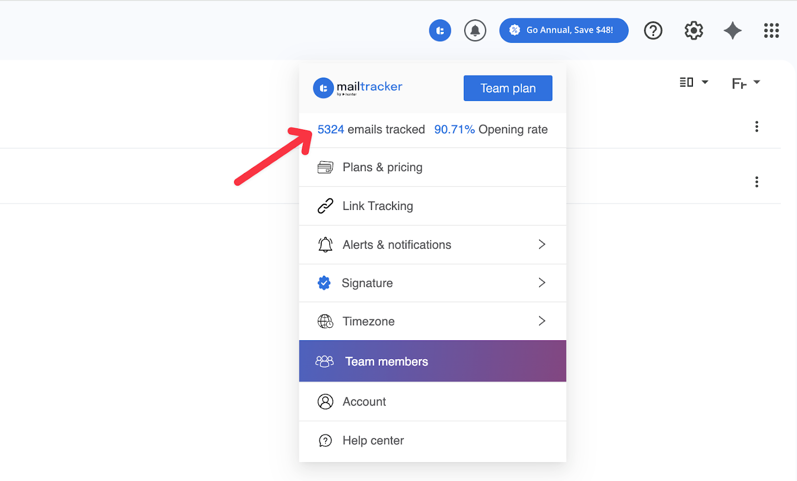 mailtracker email tracked 5324 emails