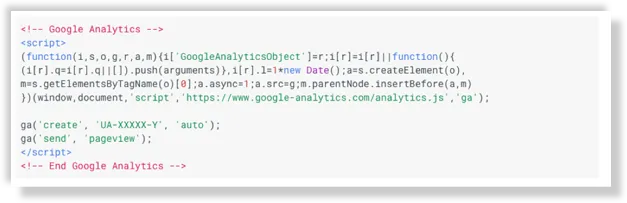 google analytics snippet