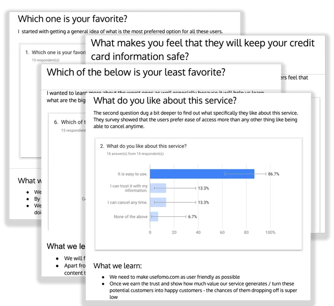 fomo google survey answers