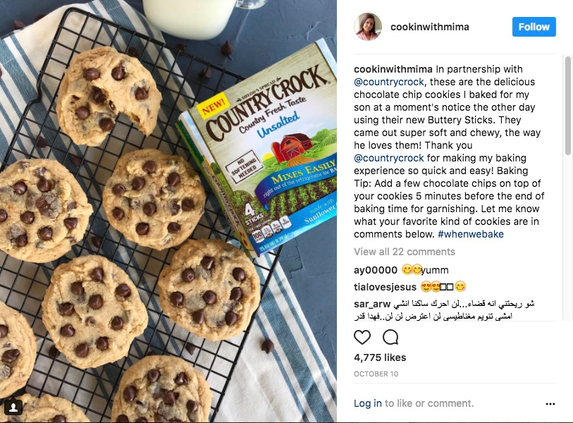 Instagram influencer partnership example