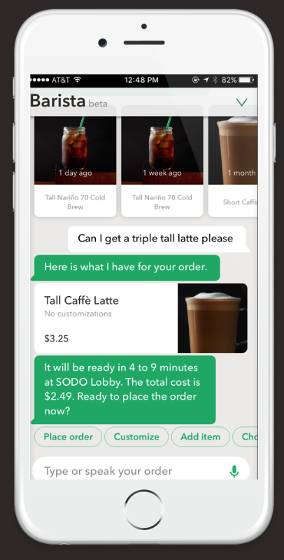 My Starbucks Barista chat bot