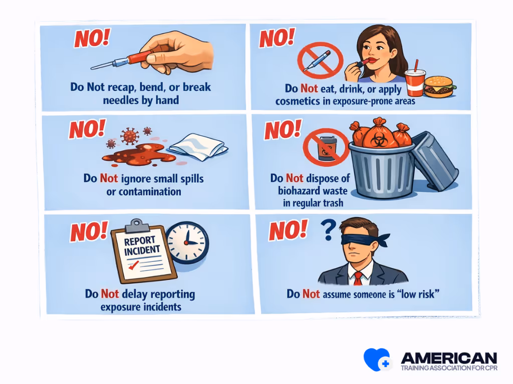 What NOT to Do in Safe Work Practices