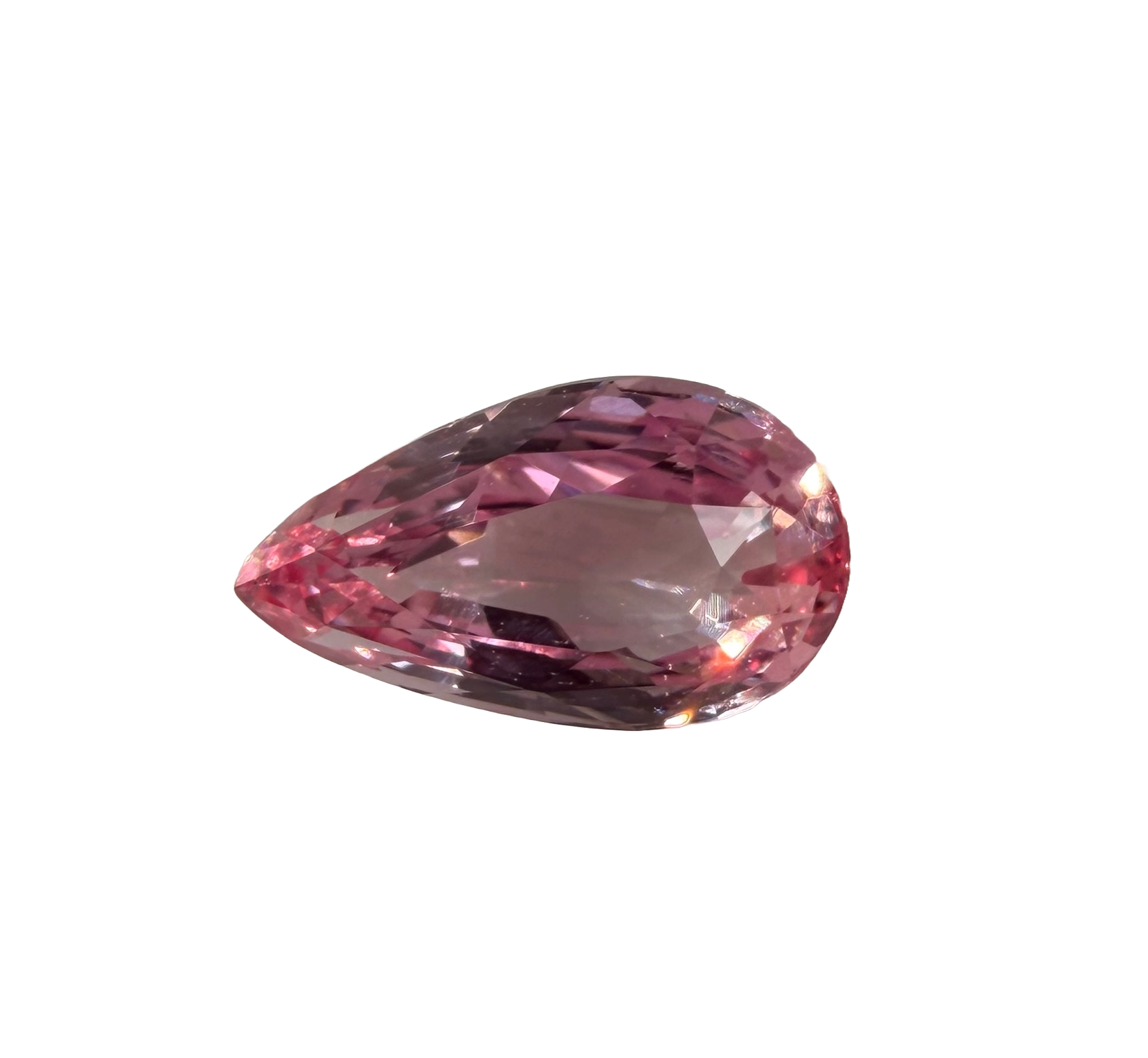 Pear Shape Padparadscha Sapphire 1.58 Photoroom