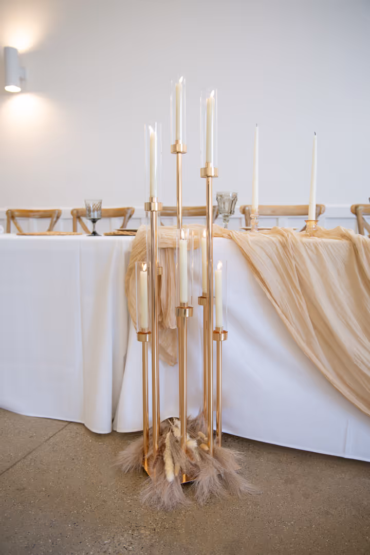 A gorgeous display of Candelabras at Ivy House
