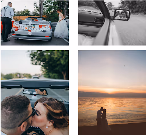 Miranda & Emre photos of the drive, the beach and he sunset