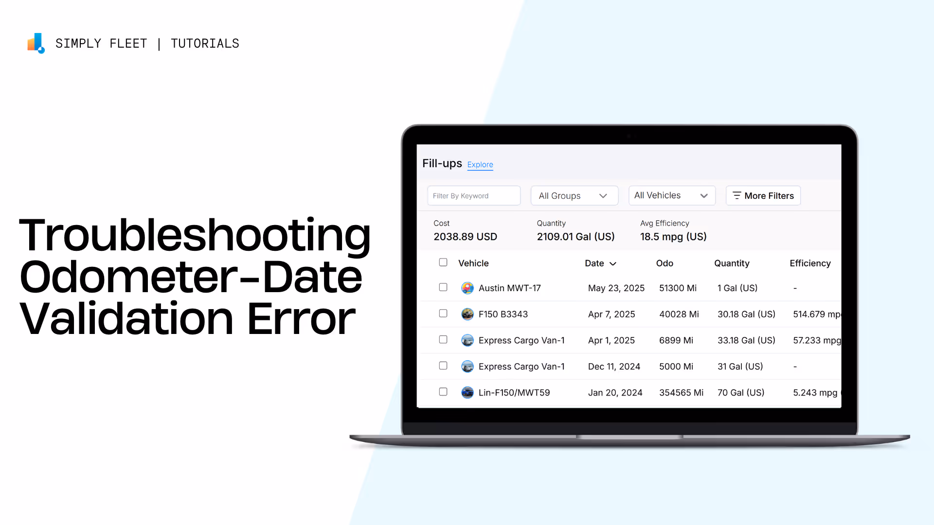 Fix Odometer-Date Validation Errors in Simply Fleet
