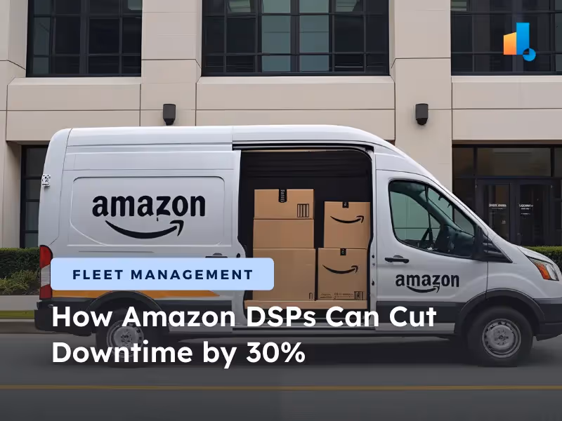 Amazon DSP van being serviced with technician and tablet