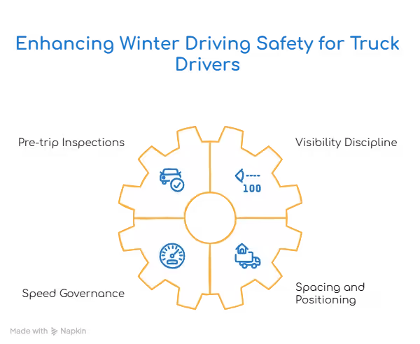 winter driving safety for truck drivers
