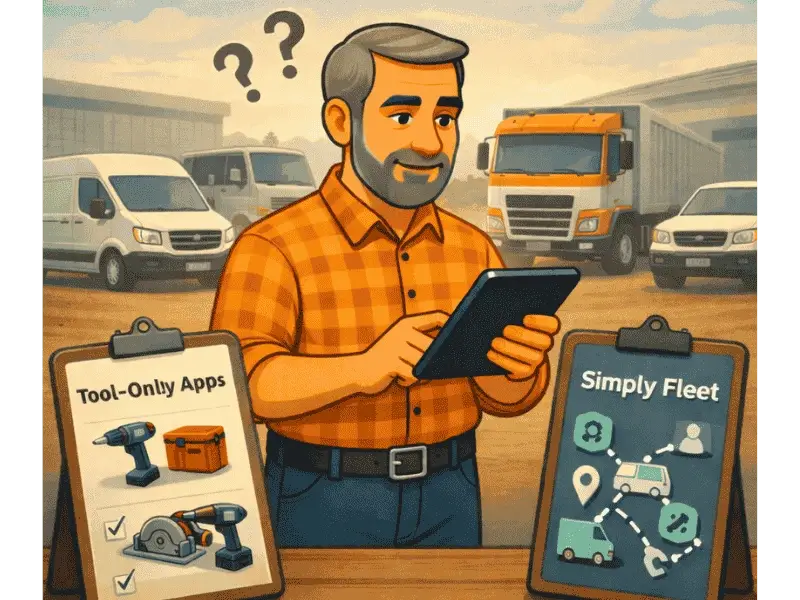 Tool-Only Apps vs Simply Fleet: When You Need More Than Just Tool Tracking