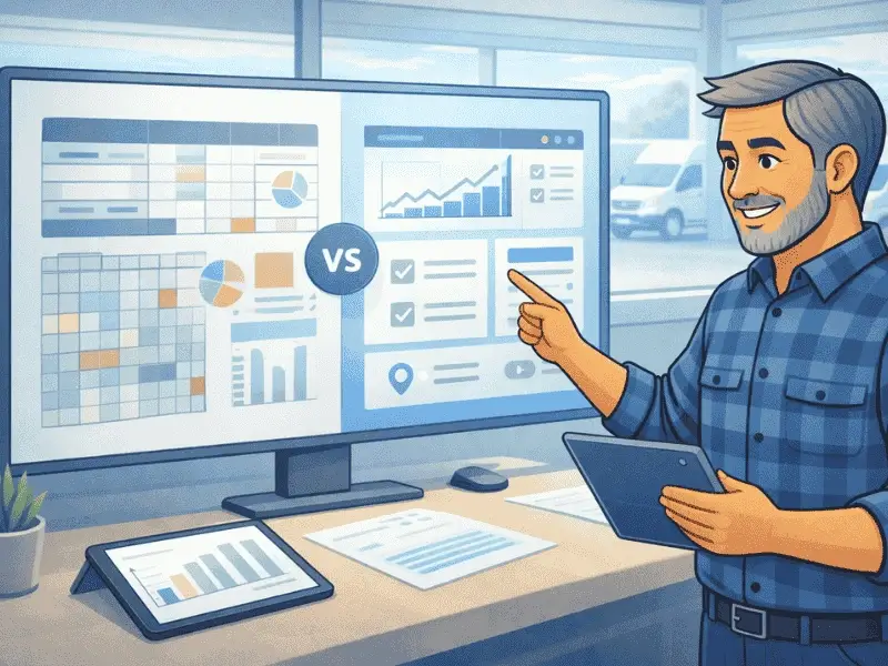 Spreadsheets vs Fleet Management Software: A Practical Guide for Growing Fleets