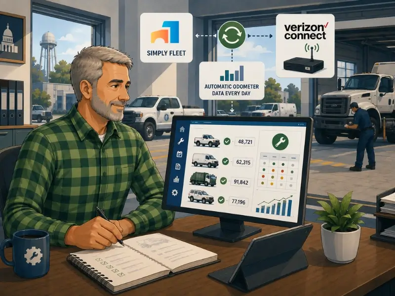 Simply Fleet + Verizon Connect: Automating Preventive Maintenance with Automatic Odometer Data