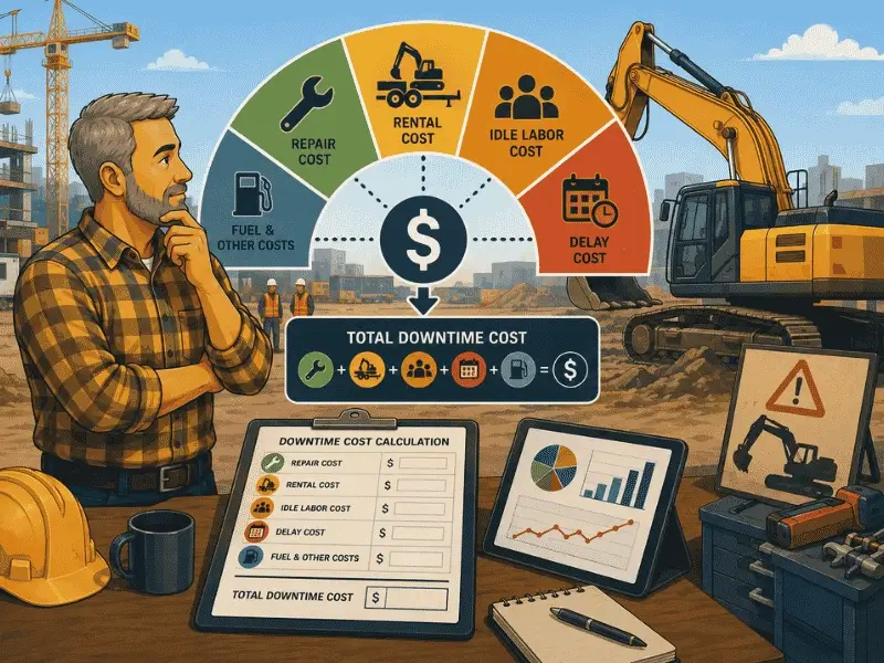 Construction Equipment Downtime Cost: How to Calculate It (and Cut It)