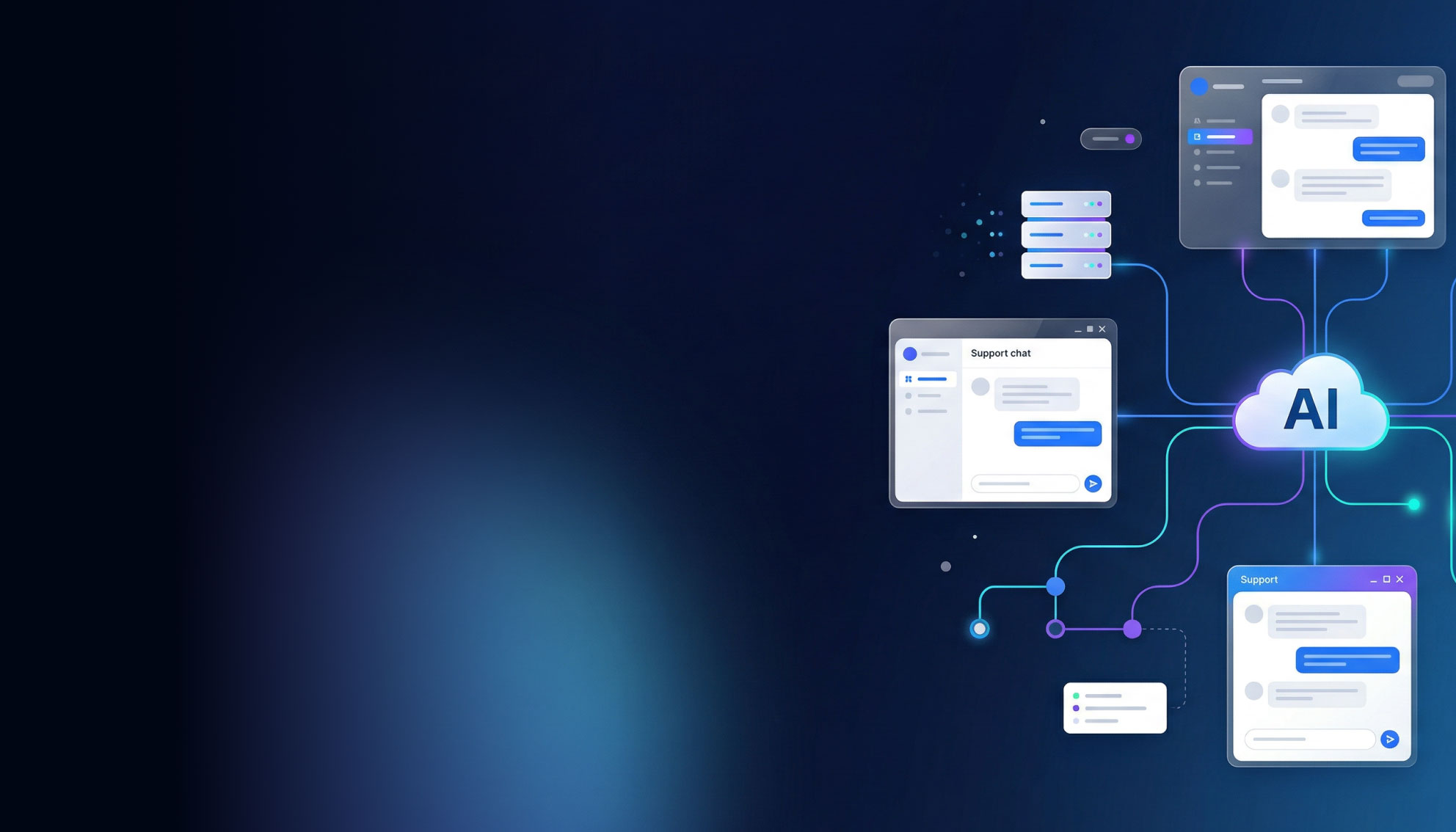 AI customer support platform helps businesses automate workflows and reduce agent load.