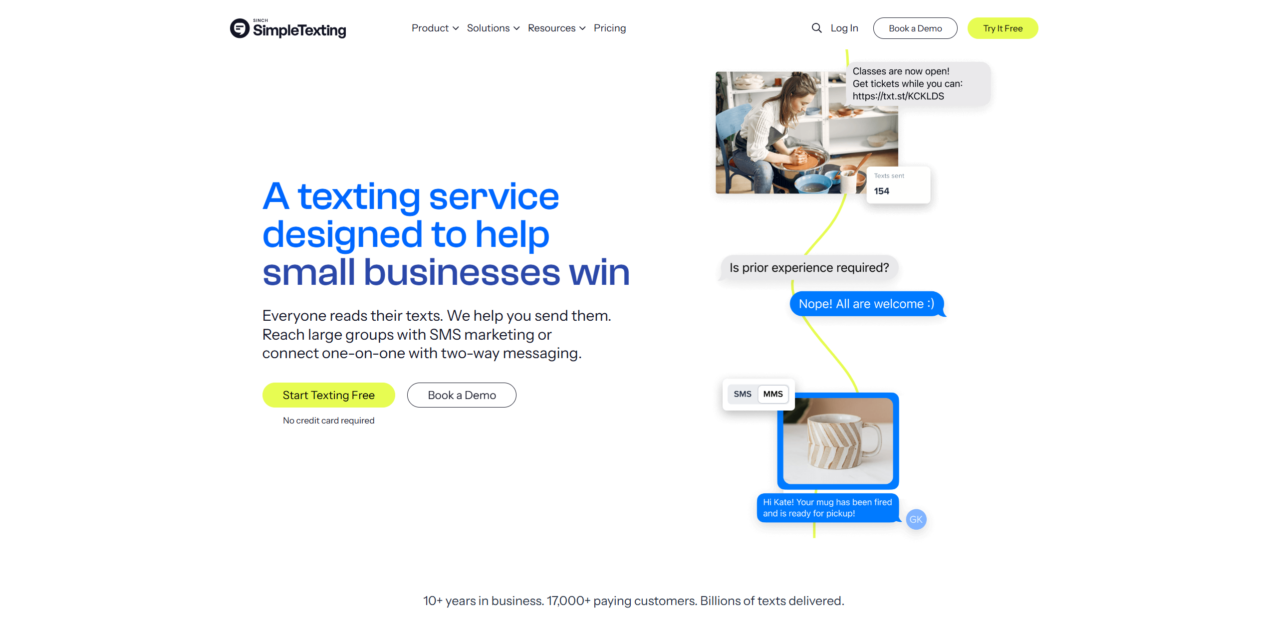 SimpleTexting is a top text marketing solution for mass promotion