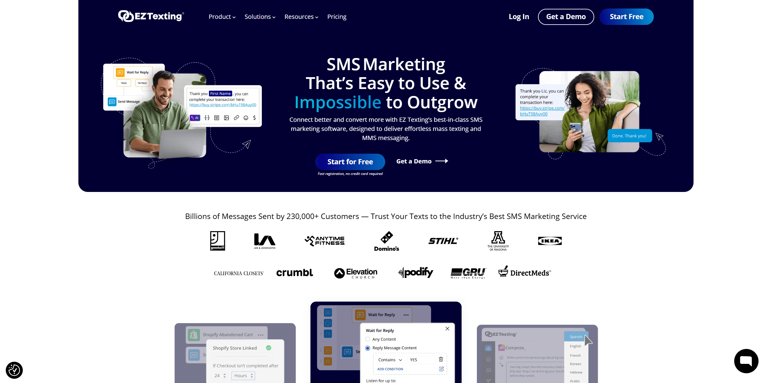 EZ Texting is an sms marketing software with shallow learning curve