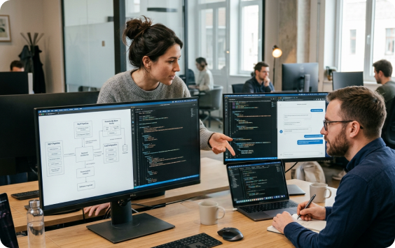 Custom AI chatbot development for growth-stage startups requiring purpose-built agents with full code ownership.