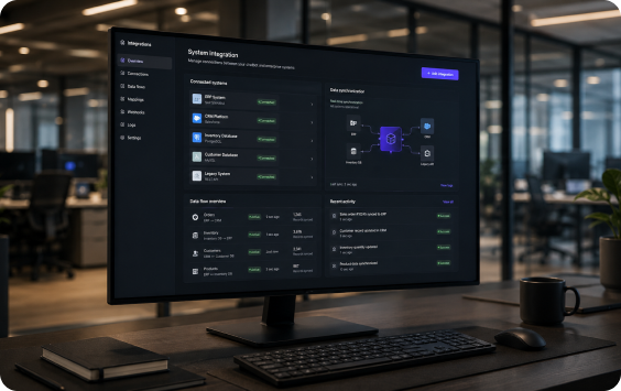 AI chatbot development for IT directors requiring bi-directional syncing with ERP, CRM, and legacy stacks.