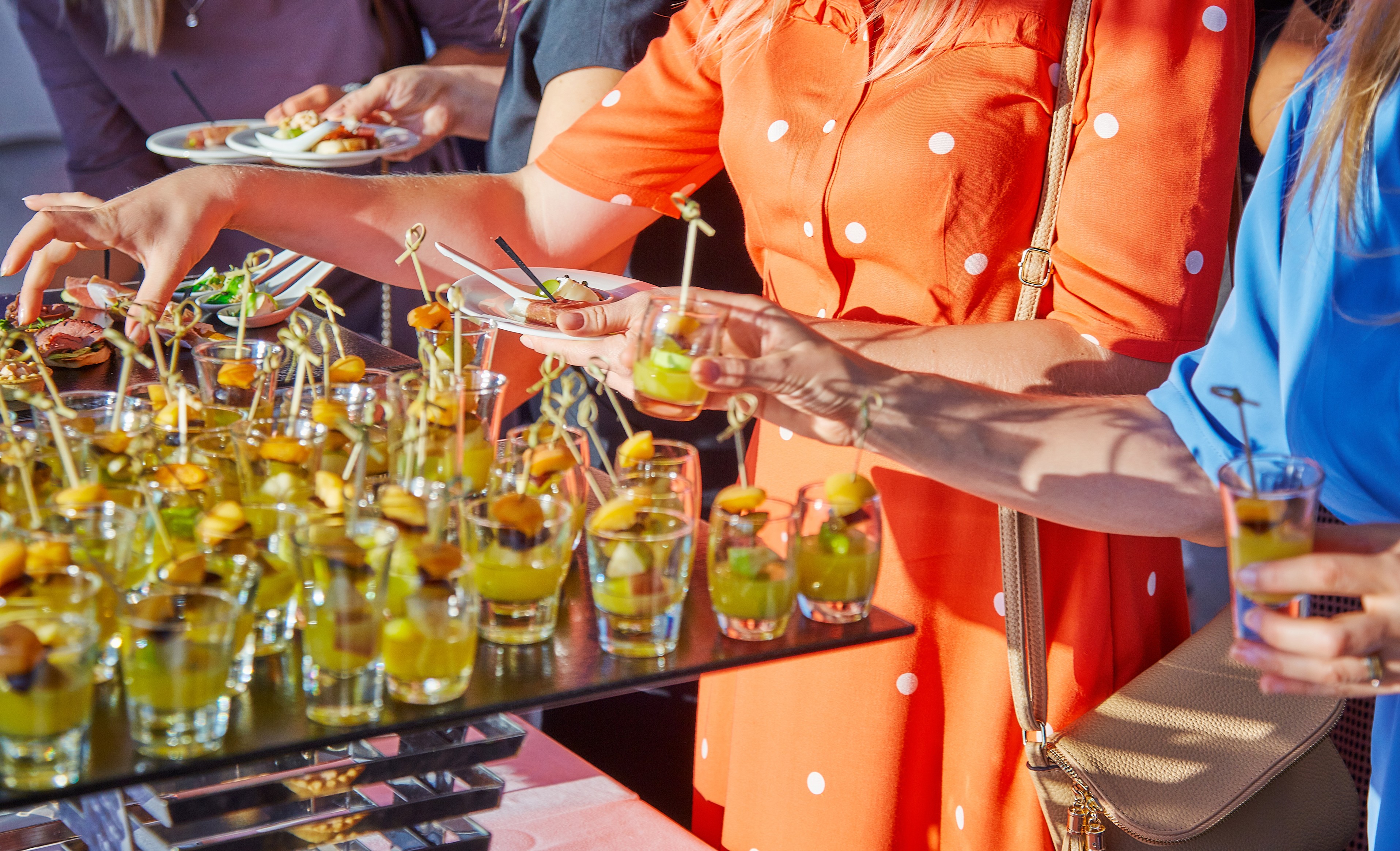 Buffet at a lifestyle hotel event