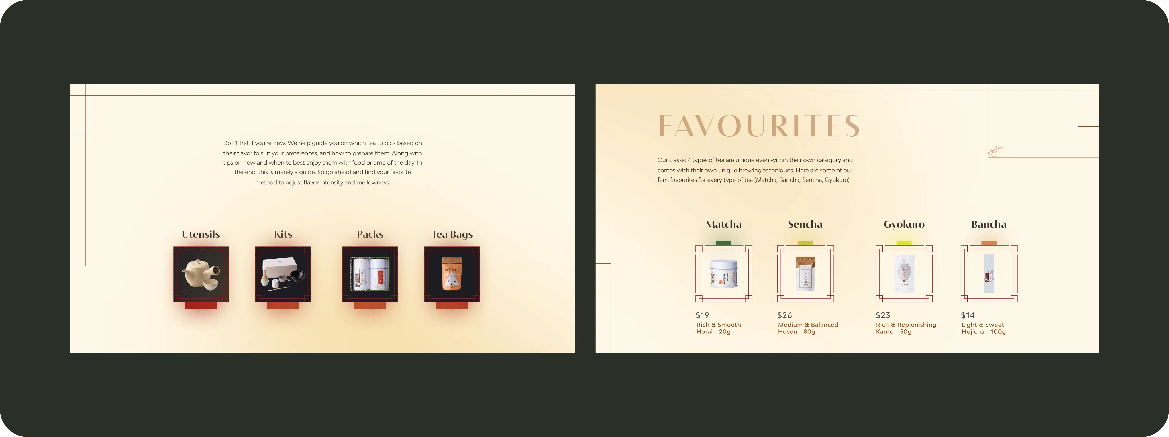 Products section - desktop screenshot collection