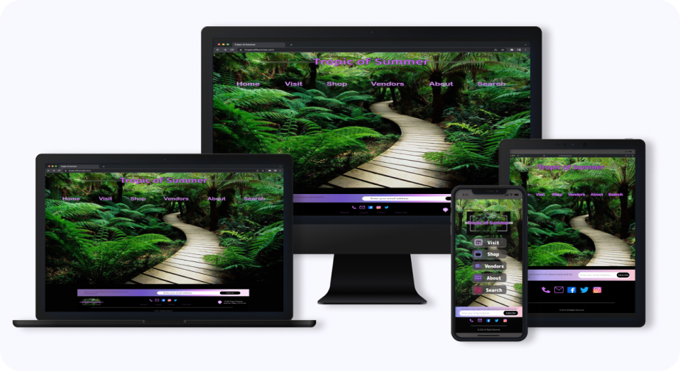 Tropic of Summer Displays on Various Screens