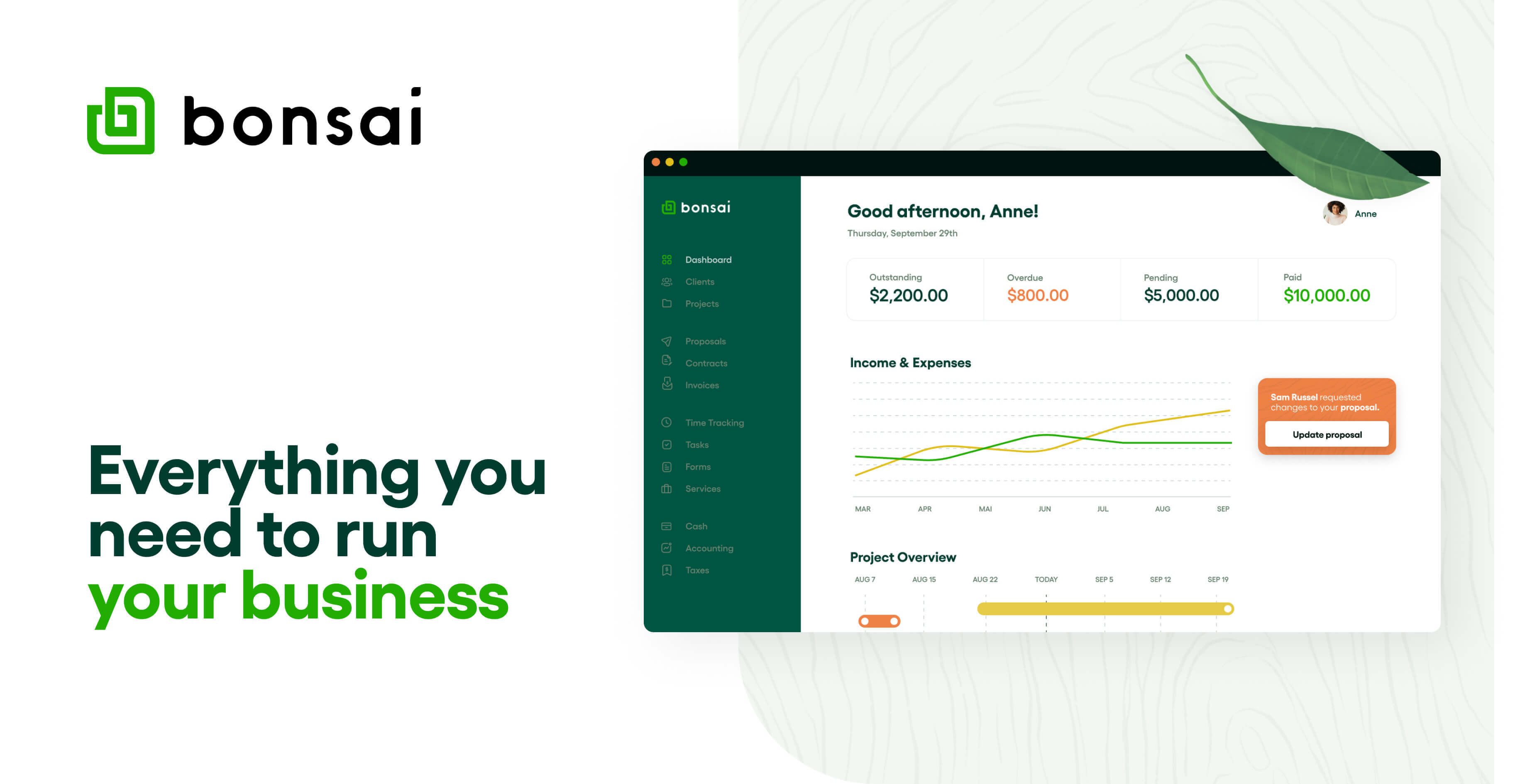 Bonsai product screenshot