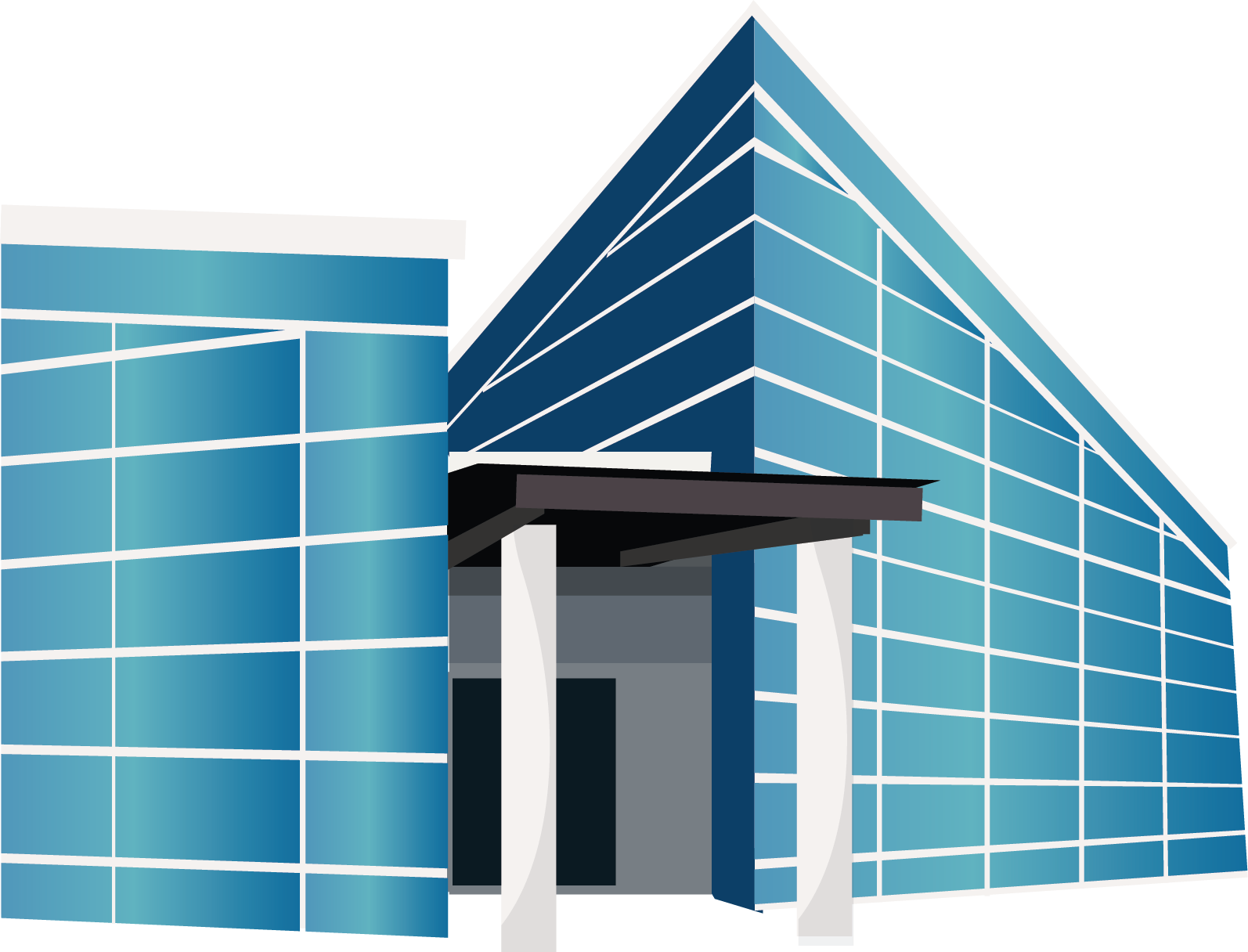 A vector graphic of Climate First Bank's Saint Petersburg location.