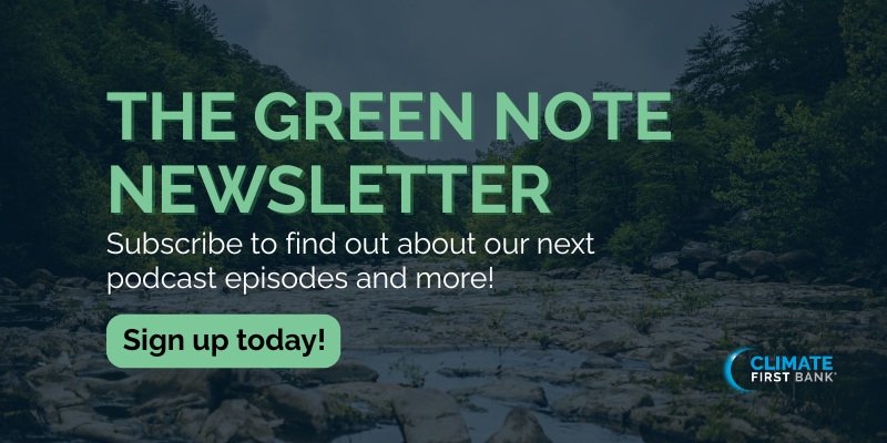 Green Note Newsletter Sign Up Graphic