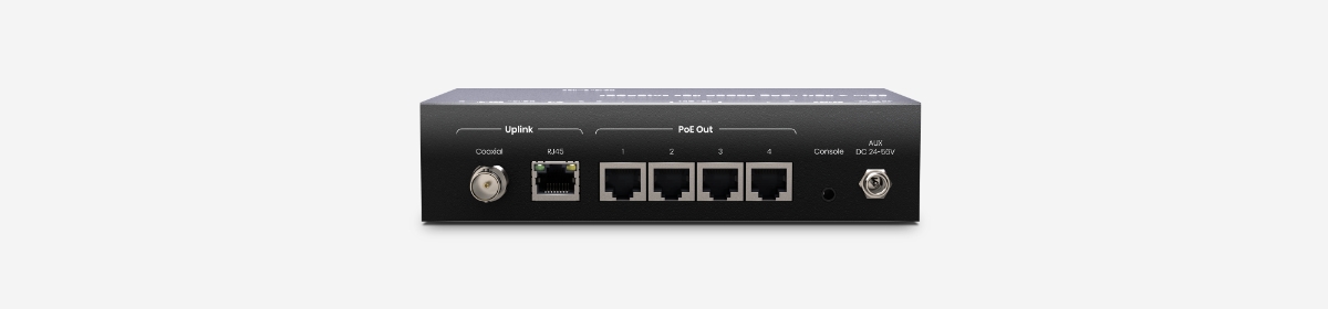 PoE Switch that works with PoE Extender/IP Extender over Coax.