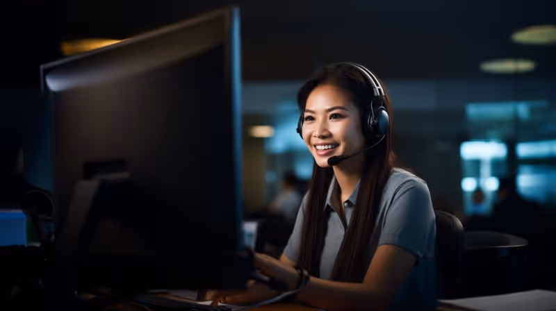 a virtual assistant working at an insurance agency