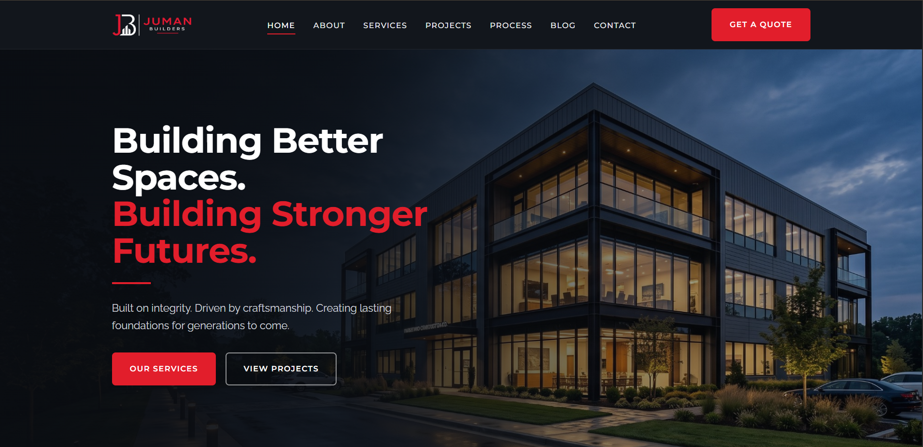 Home services website preview