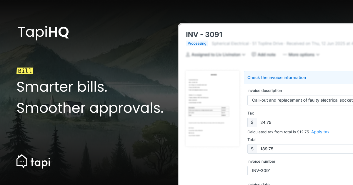 Bill | AI-Powered Invoice Processing for Property Managers