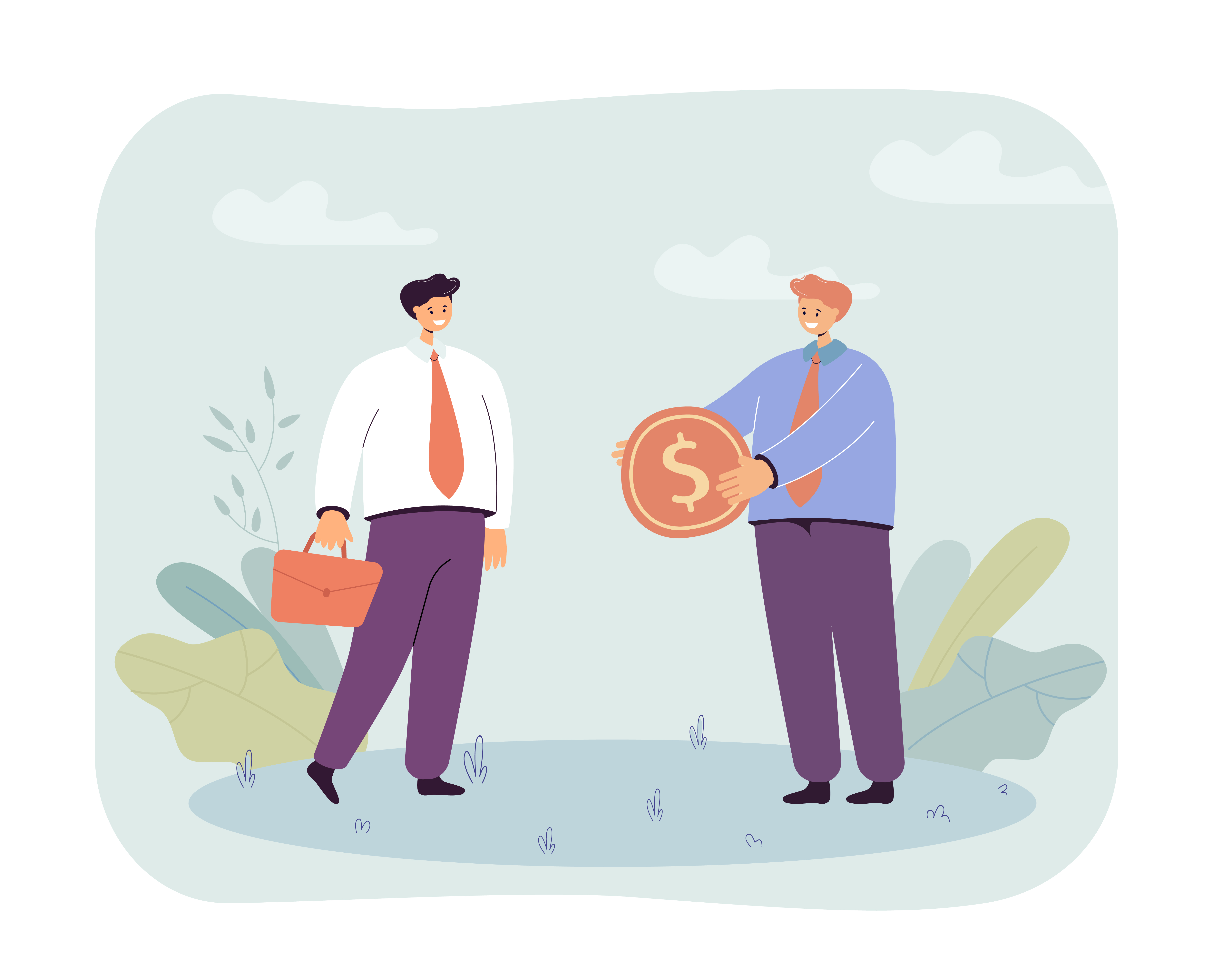 illustration of of two business people