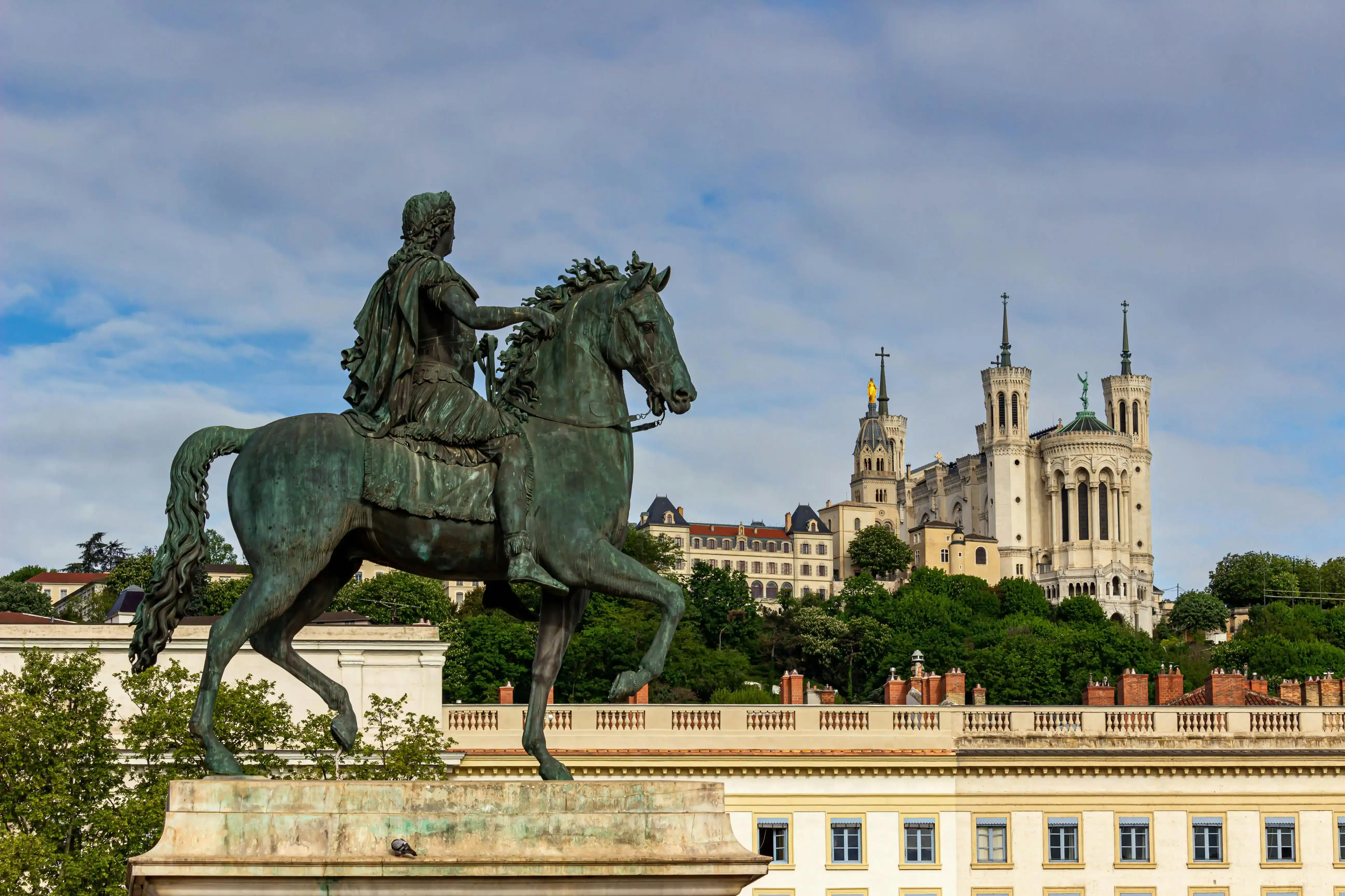 statue de Louis XIV située sur la place Bellecourt à Lyon