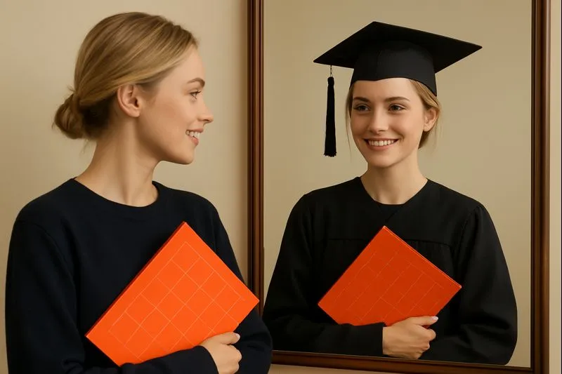 Etudiante qui va être diplômée