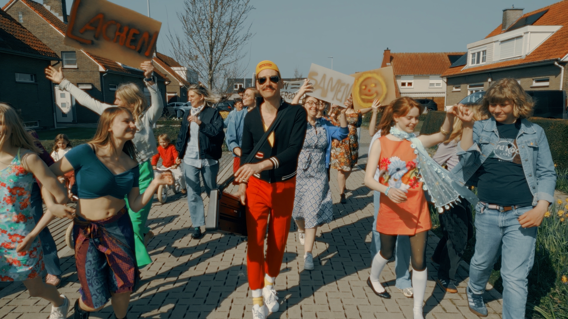 Airkesmachine optreden op straat.