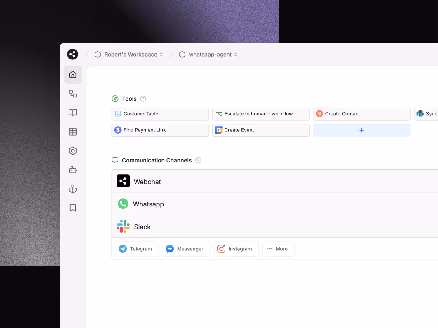 A interface de integração de ferramentas no Botpress Autonomous Node