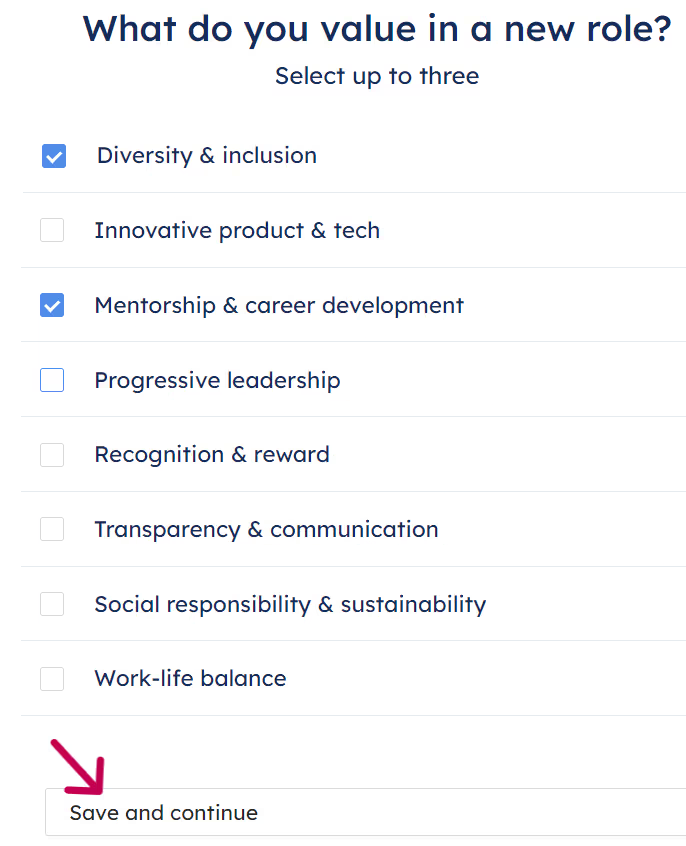Defining job search intent within the Job Tracker tool