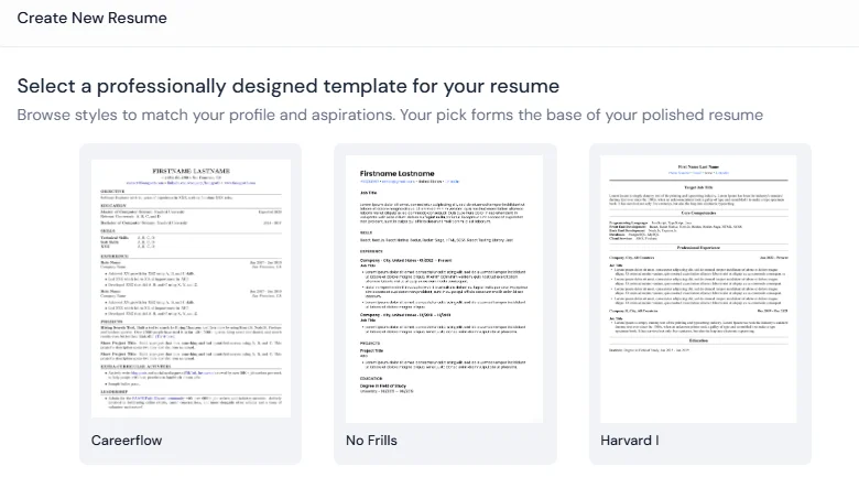 Examples of high quality resume templates