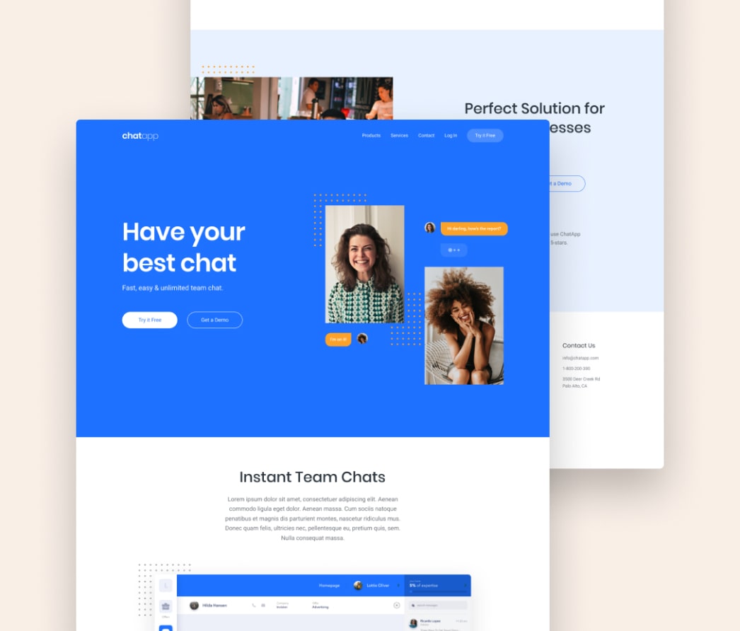 A mockup of a project
