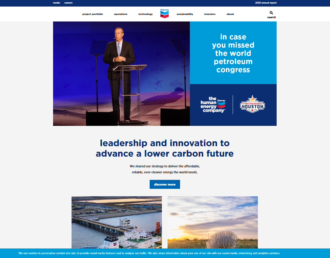 Chevron page redesign visual