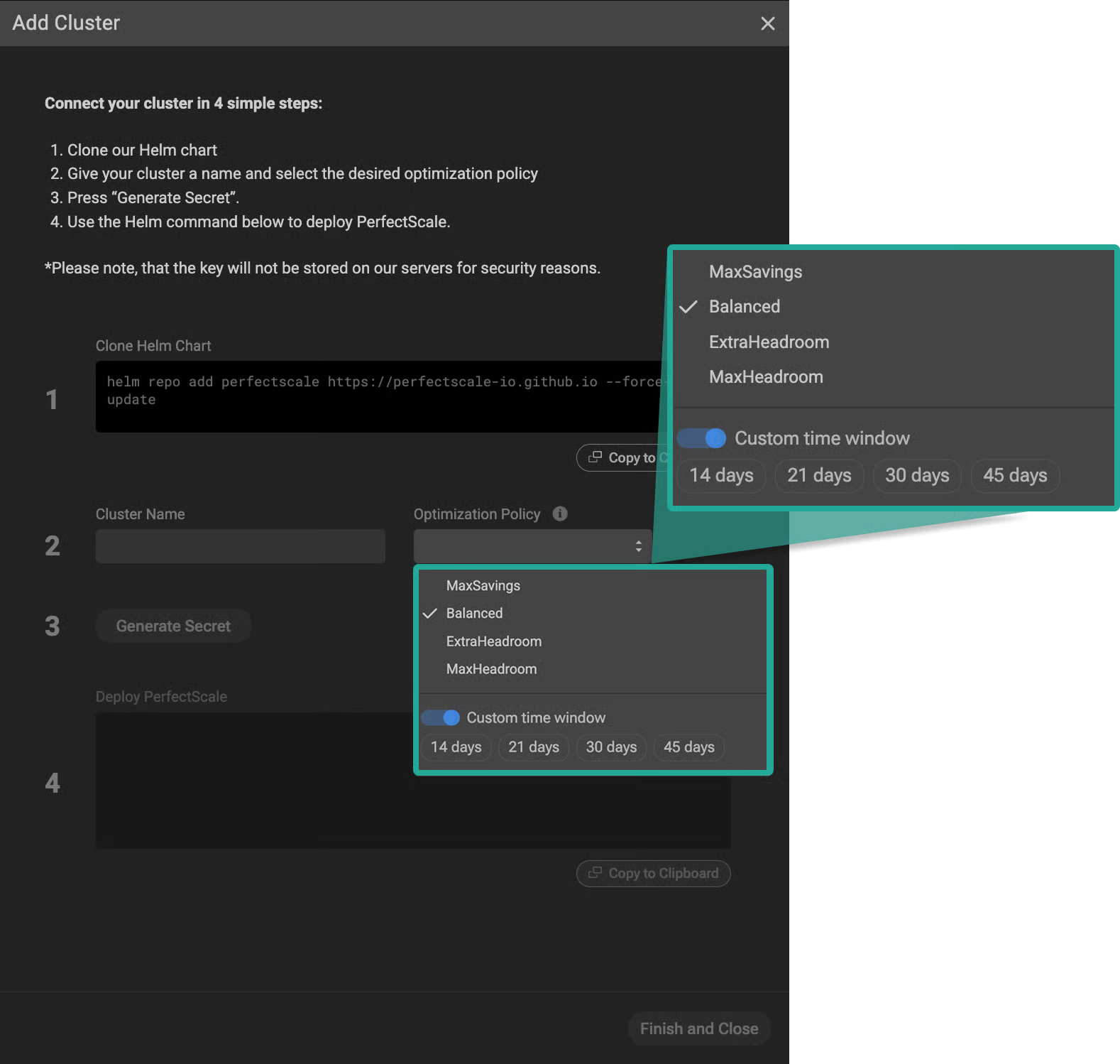 PerfectScale Optimization Policies