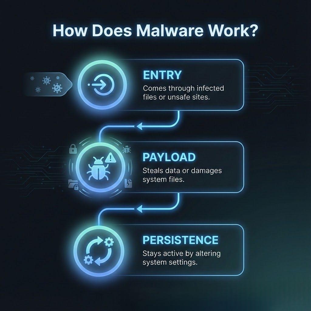 how does malware works