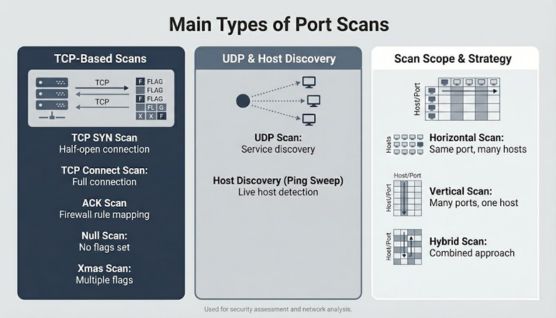 main types of port scans