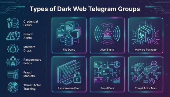 types of dark web telegram group